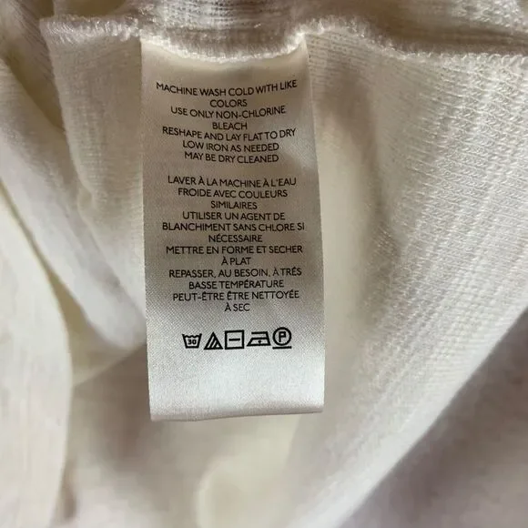 Anthropologie Pilcro Women's Ruffle Front Ivory Pullover Knit Sweater Size Small - Picture 5 of 10